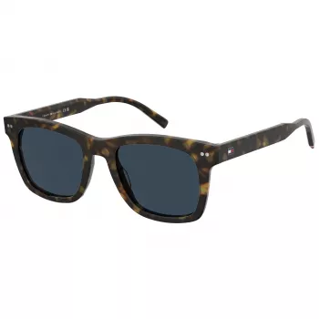 Tommy Hilfiger Herren-Sonnenbrille TH-2184-S-086 Havanna Gestell Graue Gläser 52mm
