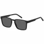 Tommy Hilfiger Herren-Sonnenbrille TH-2088-S-003 - Schwarzer Acetatrahmen, graue Polycarbonatgläser, 55 mm