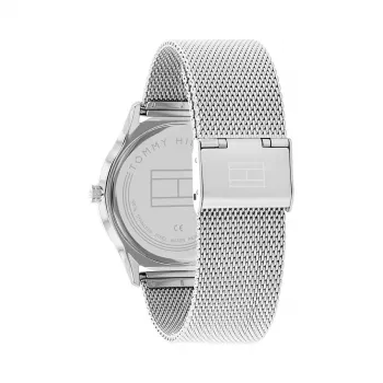 TOMMY HILFIGER Herren TH Sport Quarzuhr 40mm blaues Zifferblatt braunes Lederarmband 1710468