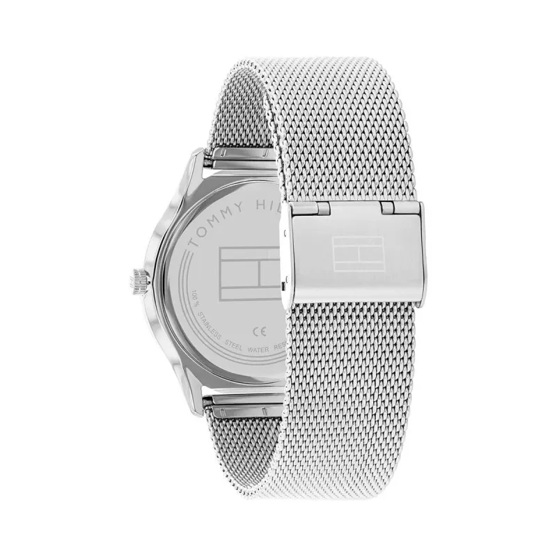 TOMMY HILFIGER Herren TH Sport Quarzuhr 40mm blaues Zifferblatt braunes Lederarmband 1710468
