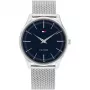 TOMMY HILFIGER Herren TH Sport Quarzuhr 40mm blaues Zifferblatt braunes Lederarmband 1710468