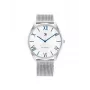 TOMMY HILFIGER Herrenuhr 1710512 43mm blaues Zifferblatt braunes Lederarmband