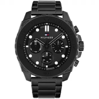 TOMMY HILFIGER Herrenuhr 1710690 49mm Blau Silikon Edelstahl Quarz