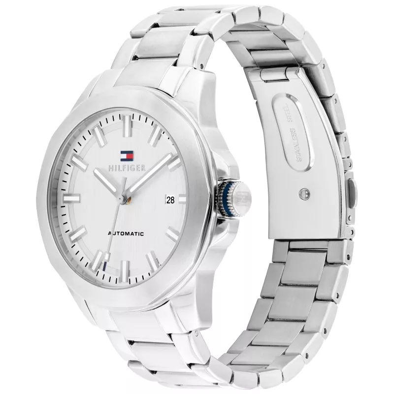 Tommy Hilfiger Herrenuhr 1710695 42mm blaues Zifferblatt Edelstahl-Mesh