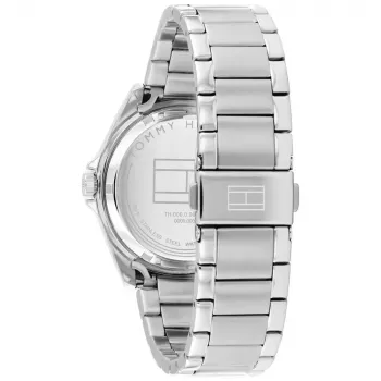 Tommy Hilfiger Herrenuhr 1710718 39mm Blaues Zifferblatt Braunes Lederarmband