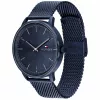 Tommy Hilfiger Herrenuhr 1791841 43mm Edelstahl Blaues Zifferblatt