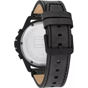 Tommy Hilfiger Herrenuhr 1791893 46mm Edelstahl Blaues Zifferblatt