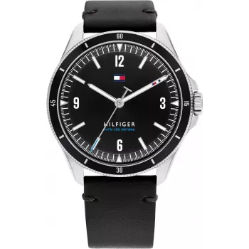 Tommy Hilfiger Herrenuhr 1791904 44mm Edelstahl Blaues Zifferblatt