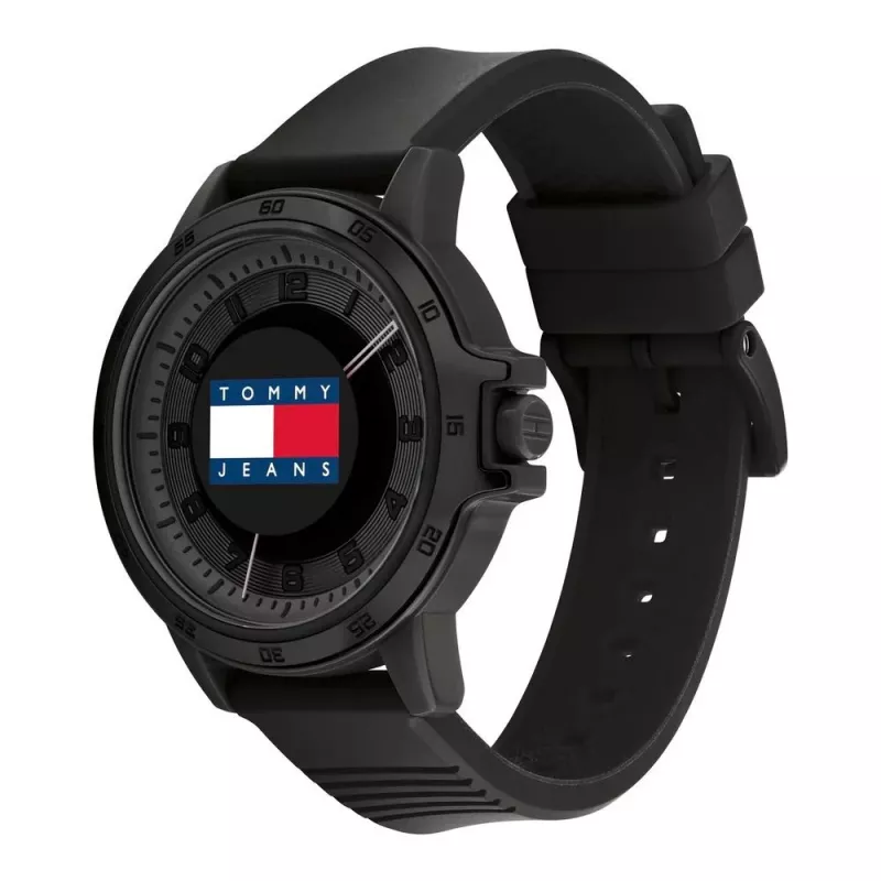Tommy Hilfiger Herrenuhr 1792032 45 mm Edelstahl Blaues Zifferblatt