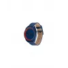 Tommy Hilfiger Herrenuhr 1792041 45 mm blaues Zifferblatt braunes Lederarmband
