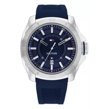 Tommy Hilfiger Herrenuhr 1792134 48mm Edelstahl Blaues Zifferblatt