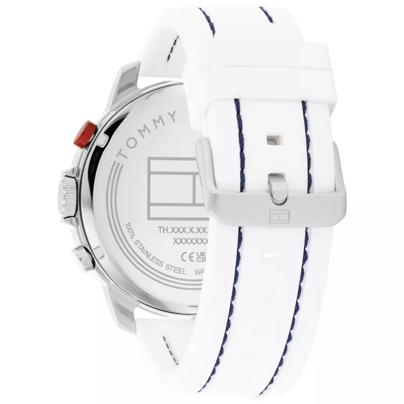 Tommy Hilfiger Herrenuhr 1792148 46mm Edelstahl Blaues Zifferblatt