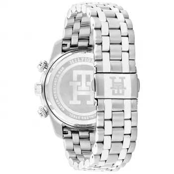 Tommy Hilfiger Herrenuhr 1792157 41mm Blau Zifferblatt Braun Leder