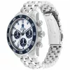 Tommy Hilfiger Herrenuhr 1792157 41mm Blau Zifferblatt Braun Leder