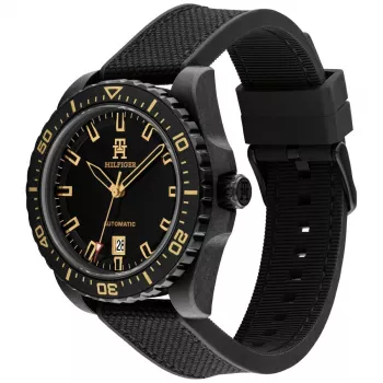 Tommy Hilfiger Herrenuhr 1792159 42mm Blaues Zifferblatt Braunes Leder