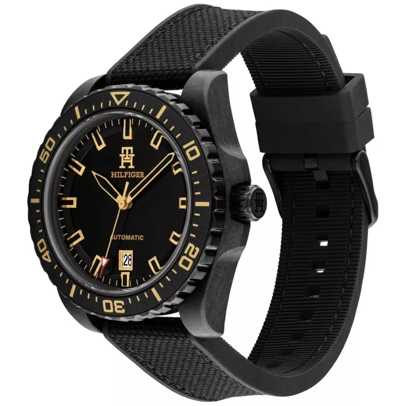 Tommy Hilfiger Herrenuhr 1792159 42mm Blaues Zifferblatt Braunes Leder