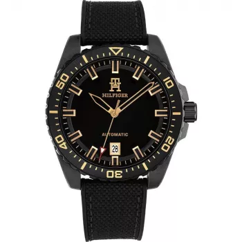 Tommy Hilfiger Herrenuhr 1792159 42mm Blaues Zifferblatt Braunes Leder