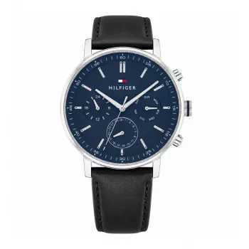 Tommy Hilfiger Herrenuhr 2770161 - 44mm blaues Zifferblatt Edelstahlarmband