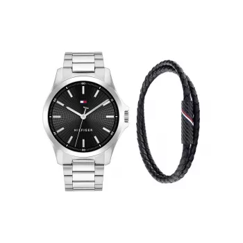 Tommy Hilfiger Herrenuhr 2770191 43mm Edelstahl Blaues Zifferblatt