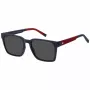TOMMY HILFIGER TH-2143-S-8RU Herren Rechteck-Sonnenbrille, Havanna, Braune Gläser, 55/19/145 mm