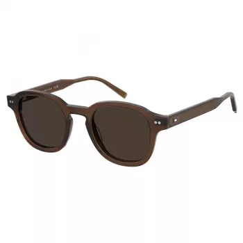 Tommy Hilfiger TH 2185/S 09Q Herren-Sonnenbrille, rechteckig, Havanna/Braun, 49-23-150 mm, UV400