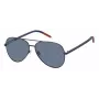 Tommy Hilfiger TJ-0008-S-FLL Unisex Rechteck-Sonnenbrille - Schwarzer Acetatrahmen, graue Polycarbonatgläser, UV400-Schutz