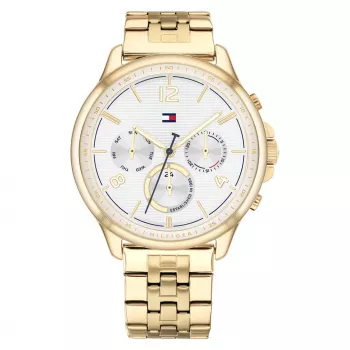 Tommy Hilfiger Damenuhr 1782223 Quarz Analog Uhr 38mm Silber Edelstahl Mesh