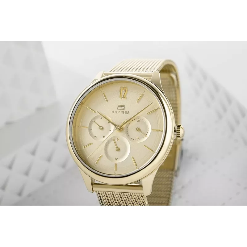 Tommy Hilfiger Damenuhr 1782458 Quarz Analog Uhr 38mm Silber Edelstahl