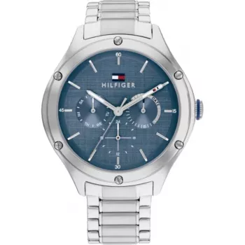 Tommy Hilfiger Damen Blake Quarz Analog Uhr 40mm Silber Edelstahl Mesh 1782657