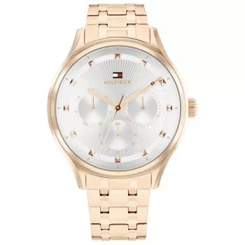Tommy Hilfiger Damen Pippa Quarz Analoguhr 38mm Silber Edelstahl 1782752