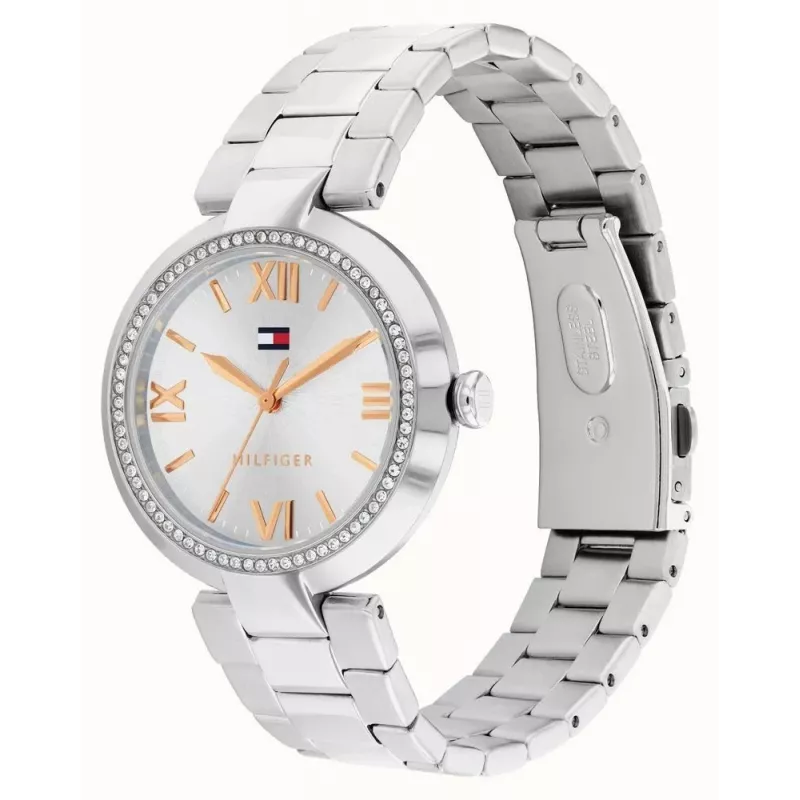 Tommy Hilfiger Damenuhr Pippa Quarz 34 mm Silber Edelstahl Mesh