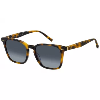 TOMMY HILFIGER Damen-Sonnenbrille TH-2158-S-086 Havana Braun Quadratisch Acetat 52mm