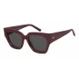 TOMMY HILFIGER Damen-Sonnenbrille TH-2223-S-LHF 53/19/140 mm Schwarz Acetat Grau Polycarbonat UV400