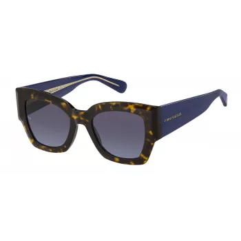 Tommy Hilfiger Damen TH-1862-S-086 Cat-Eye-Sonnenbrille - Dark Havana / Brown Gradient