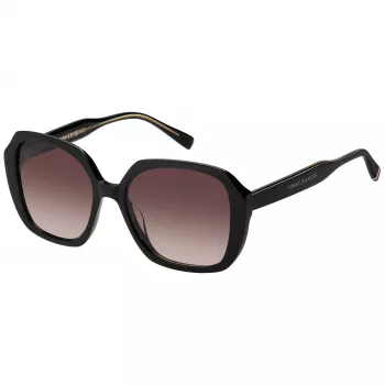 Tommy Hilfiger Damen-Sonnenbrille TH-2105-S-807 - Schwarzer Rahmen, graue Gläser, 54 mm