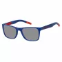 TOMMY JEANS TJ-0045-S-8RU Unisex-Sonnenbrille - Schwarzer Rahmen, graue Gläser 52/19/140 mm