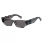 TOMMY JEANS Damen TJ-0093-S-KB7 Sonnenbrille - Schwarzer Rahmen, graue Gläser, 55/18/145 mm