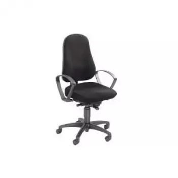 TOPSTAR Balance 50 Drehstuhl Bürostuhl, schwarzes Gewebe, Punkt-Synchron-Mechanik, höhenverstellbare Armlehnen, GS-geprüft (BAL50T20)