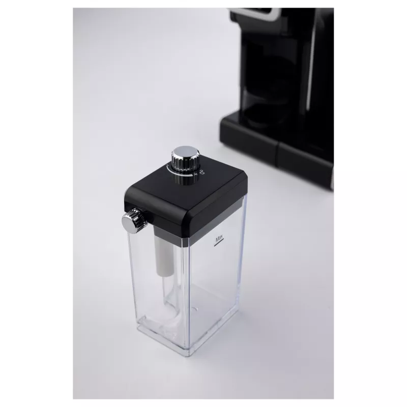 TORNADO TST-550M-GS 7-in-1 Kaffeemaschine mit 15-bar-Pumpe, 1,8-l-Wassertank, Milchaufschäumer – Schwarz/Silber