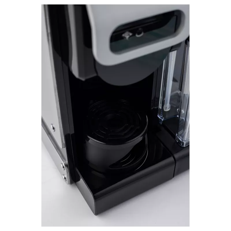 TORNADO TST-550M-GS 7-in-1 Kaffeemaschine mit 15-bar-Pumpe, 1,8-l-Wassertank, Milchaufschäumer – Schwarz/Silber