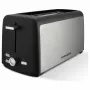 Tornado TTA-7402-GS Toaster - 2 Scheiben 1400W Pop-Up Toaster mit 7 Bräunungsstufen, Schwarz/Silber