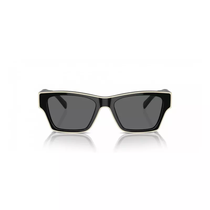 Tory Burch TY7207U200487 Damen Katzenaugen-Sonnenbrille - Transparenter brauner Rahmen, braune Verlaufsgläser, 53 mm