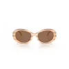 Tory Burch Damen-Sonnenbrille TY7214U318173 Schildpatt Acetat Braun Verlauf 53mm