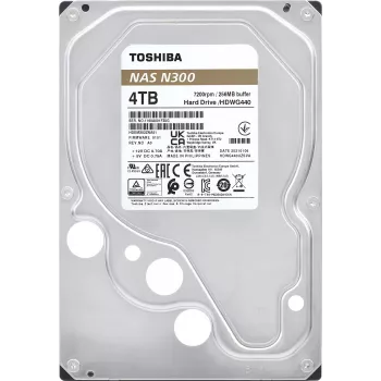 Toshiba N300 NAS 4TB Interne Festplatte 3,5 Zoll SATA 6Gb/s 7200RPM 128MB Cache