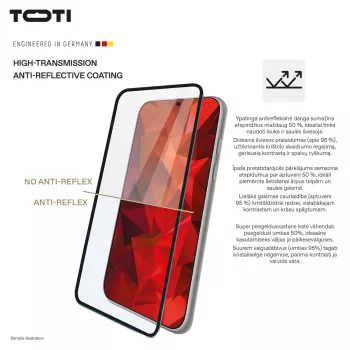 TOTI PREMIUM 3D Displayschutzglas aus gehärtetem Glas, Vollabdeckung für Samsung Galaxy S25 Ultra