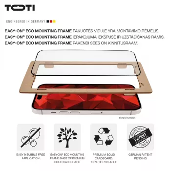 TOTI PREMIUM 3D Displayschutzglas aus gehärtetem Glas, Vollabdeckung für Samsung Galaxy S25 Ultra