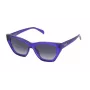 TOUS Sonnenbrille Damen STOB855303GB Havanna Acetat eckiger Rahmen braun verlaufende Gläser 53mm