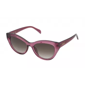 TOUS Damen Katzenaugen-Sonnenbrille STOB86-540AFD Havanna/Braun 54mm