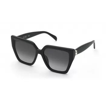 TOUS Damen eckige Acetat-Sonnenbrille STOC40S560700 Havana Braun Gradient 56mm