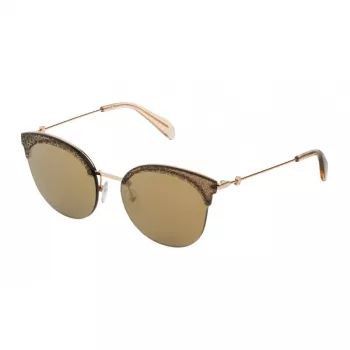 TOUS Damen-Sonnenbrille STO370-59300G - Havanna-brauner Acetatrahmen mit braunen Gradientengläsern